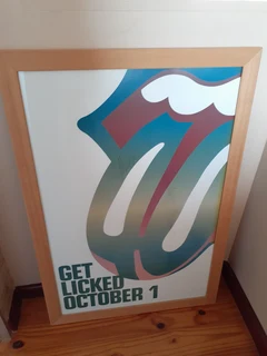 Framed Rolling Stones Print.