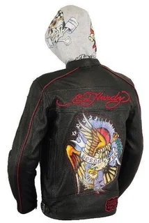 ED Hardy Genuine Leather Jacket for Sale!!!