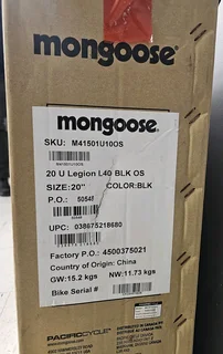 Mongoose Legion L40 BMX Bicycle Black