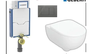 Geberit wall hung premium toilet set