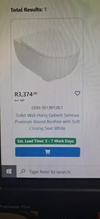 Geberit wall hung premium toilet set