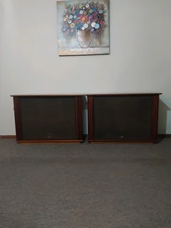 Yamaha NS-30B Speakers with Aluminum Stands
