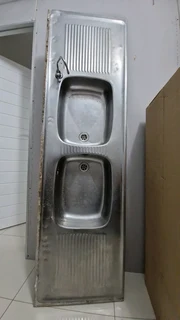 Double bowl double strainer, stainless steel kitchen sink