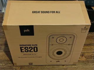 Polk Audio Signature Elite ES20 Award Winning Bookshelf Loudspeakers (BLACK