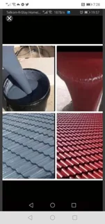 Rubberised Paint for roofs, walls and paving