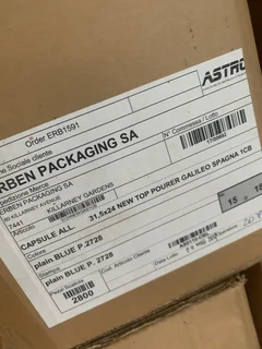 8400 pcs: Screw tops model 31,5x24 New Top Pourer Galileo Spagna Berlin Packaging