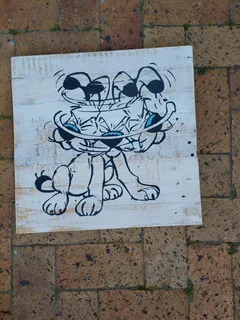 Cartoon wooden pictures