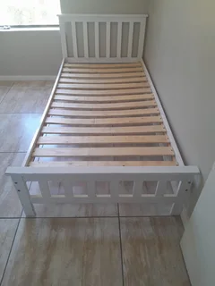 Modern White Single Bed – Strong, Neat & Affordable – Perfect for Kids/Guest Room