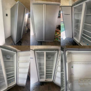 Side by side Fridge &amp; Freezer Defy Silver urgent sale.  Price drop urgent sale