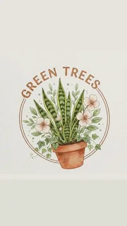 Green trees snake plants