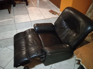 Leather recliner