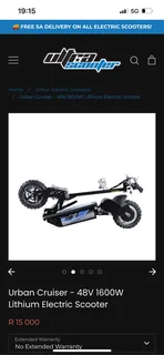 Ultra Scooter Ele rechargeable 2000w