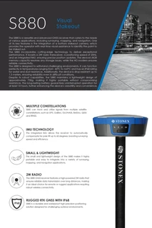 The S880 is a versatile and advanced GNSS receiver