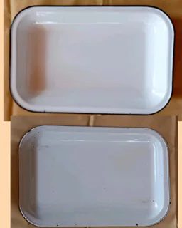 Two, Large, Heavy Duty, Enamel, Catering Trays: R300 Each