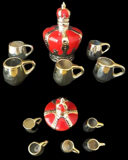 Water Carafe With 5 Mini Goblets