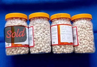 Miniature, White Seashells For Crafts/jewellery: R50/jar