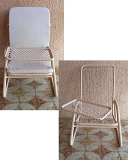 Four, Custom Made, Solid Metal, Garden/patio Chairs With Attached Tables: R1 000 Each