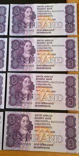 COLLECTABLES: S A. BANK NOTES: R5 × 8 NOTES: UNCIRCULATED: CONSECUTIVE SERIAL NUMBERS