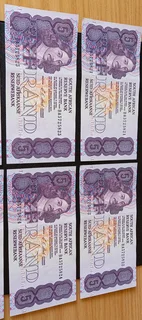 COLLECTABLES: S A. BANK NOTES: R5 × 8 NOTES: UNCIRCULATED: CONSECUTIVE SERIAL NUMBERS