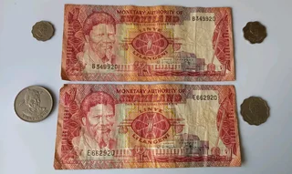 Collectables: Coins And Notes Of Swaziland: 4 Coins &#43; 2 Notes
