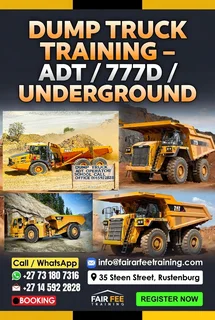 ADT Dump Truck, Rigid Body, Underground dump trucks, 777D Haul Truck, RDT Dump Truck training