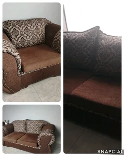 3 piece lounge suite. 2 x 2 seater, 1 single seater