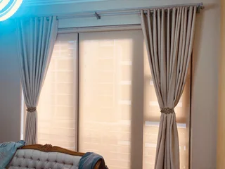 Block Out Curtains With Inner Curtains And Rails Reasonably Priced