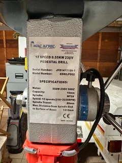 Mac Africa 12 Speed 0.55kw, 230V Pedestal drill