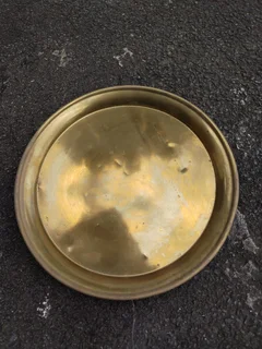 Gold colour metal tray