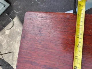 Wooden table with drawer