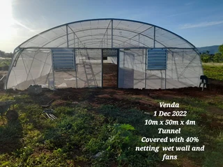 Greenhouse Tunnels Cooling Systems with Fans