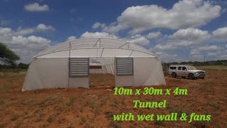 Greenhouse Tunnels Cooling Systems with Fans