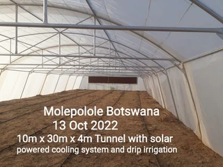 Greenhouse Tunnels Cooling Systems with Fans