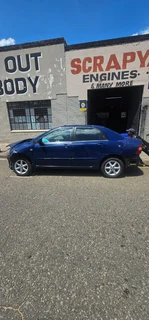 Toyota Corolla 1.6L Runx shape 2004 model with 3zz engine stripping for spares