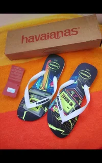HAVAIANAS Bright Reflective at night Mens Sandals NEW UK 8 27cm