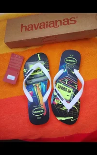 HAVAIANAS Bright Reflective at night Mens Sandals NEW UK 8 27cm