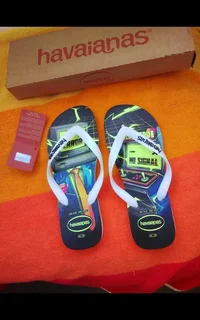HAVAIANAS Bright Reflective at night Mens Sandals NEW UK 8 27cm