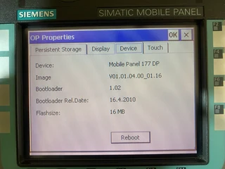 Siemens SIMATIC Mobile Panel 177 DP 6AV6645-0AA01-0AX0 / 6AV6 645-0AA01-0AX0