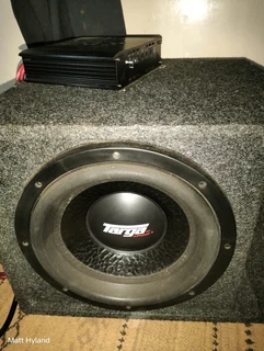 Targa street plus 6500w dvc subwoofer and new XTC monoblock amp.