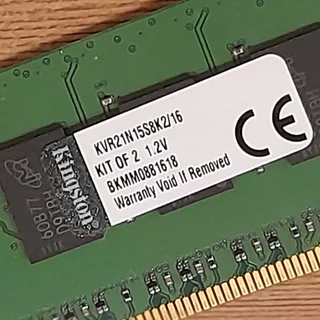 Kingston 8GB DDR4 RAM - 2 Sticks (16GB Total) - 2133MHz