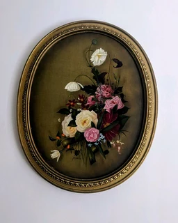 Oil Paintings in Oval Frames