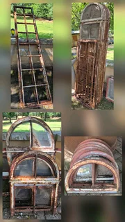 Antique steel window frames plus 2 others