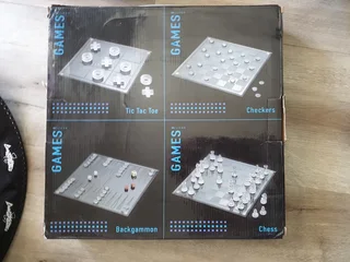 4-in1 Glass Board Games