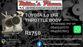 Toyota 1kr Throttle Body