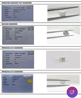 EGL Certified Diamond Stones