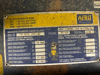 2015 AFRIT SUPERLINK DROPSIDE TRAILER