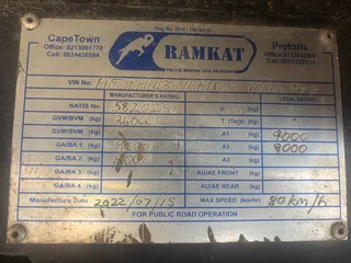 2022 RAMKAT FOUR AXLE FLATDECK DRAWBAR TRAILER