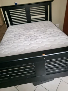 Queen mattress   with flat foot headboard