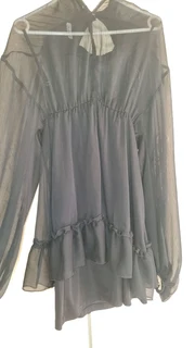 Balloon sleeve black dress by Milla