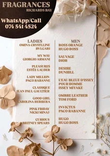 Strong Long Lasting Branded Perfumes Available In Richardsbay, Selling Bulk For Resale And Direct To